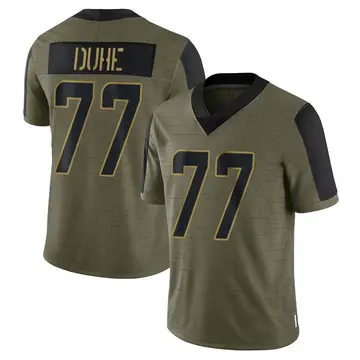Nike Adam Joseph Duhe Men's Limited Miami Dolphins Olive 2021 Salute To Service Jersey