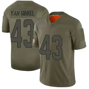 Nike Andrew Van Ginkel Men's Limited Miami Dolphins Camo 2019 Salute to Service Jersey