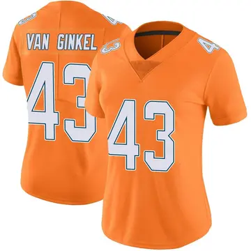 Nike Andrew Van Ginkel Women's Limited Miami Dolphins Orange Color Rush Jersey