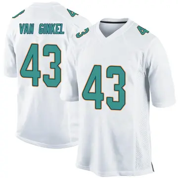 Nike Andrew Van Ginkel Youth Game Miami Dolphins White Jersey