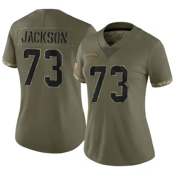 Nike Austin Jackson Women's Limited Miami Dolphins Olive 2022 Salute To Service Jersey