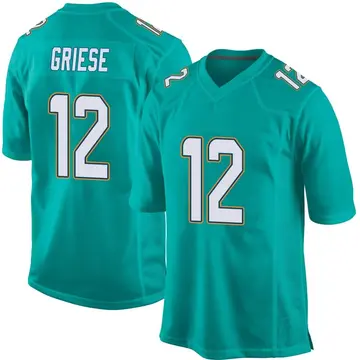 Nike Bob Griese Men's Game Miami Dolphins Aqua Team Color Jersey