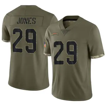 Nike Brandon Jones Men's Limited Miami Dolphins Olive 2022 Salute To Service Jersey