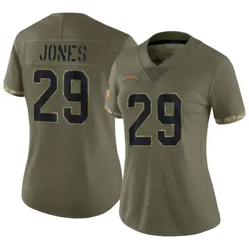 Nike Brandon Jones Women's Limited Miami Dolphins Olive 2022 Salute To Service Jersey