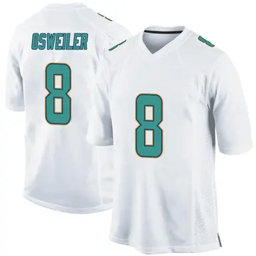 Nike Brock Osweiler Men's Game Miami Dolphins White Jersey