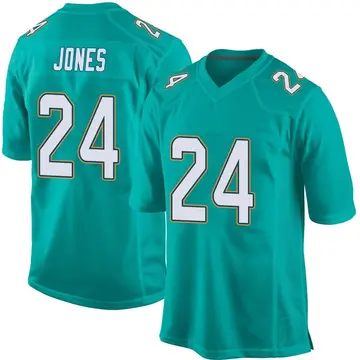 Nike Byron Jones Youth Game Miami Dolphins Aqua Team Color Jersey