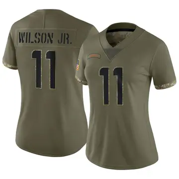 Nike Cedrick Wilson Jr. Women's Limited Miami Dolphins Olive 2022 Salute To Service Jersey