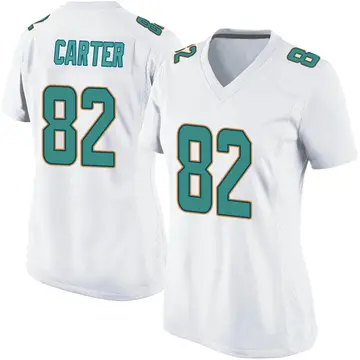 Nike Cethan Carter Women's Game Miami Dolphins White Jersey