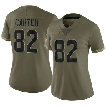 Nike Cethan Carter Women's Limited Miami Dolphins Olive 2022 Salute To Service Jersey