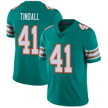 Nike Channing Tindall Men's Limited Miami Dolphins Aqua Alternate Vapor Untouchable Jersey