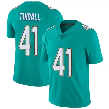 Nike Channing Tindall Men's Limited Miami Dolphins Aqua Team Color Vapor Untouchable Jersey