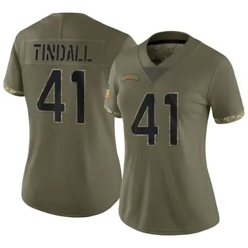 Nike Channing Tindall Women's Limited Miami Dolphins Olive 2022 Salute To Service Jersey