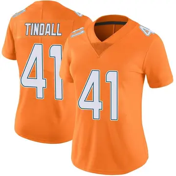 Nike Channing Tindall Women's Limited Miami Dolphins Orange Color Rush Jersey