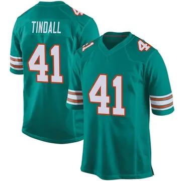 Nike Channing Tindall Youth Game Miami Dolphins Aqua Alternate Jersey