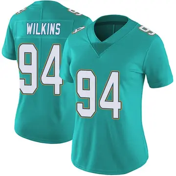 Nike Christian Wilkins Women's Limited Miami Dolphins Aqua Team Color Vapor Untouchable Jersey