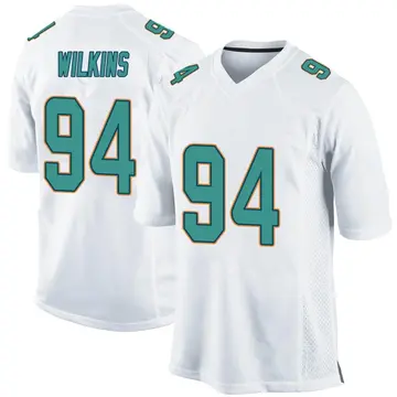Nike Christian Wilkins Youth Game Miami Dolphins White Jersey