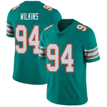 Nike Christian Wilkins Youth Limited Miami Dolphins Aqua Alternate Vapor Untouchable Jersey