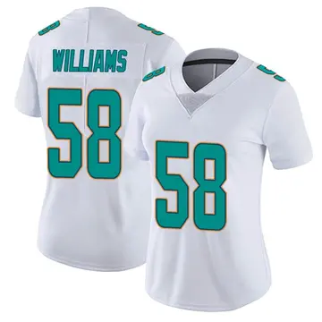 Nike Connor Williams Women's Miami Dolphins White limited Vapor Untouchable Jersey