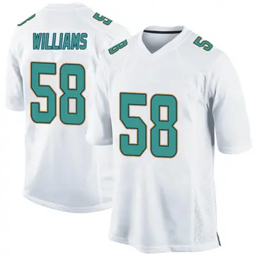 Nike Connor Williams Youth Game Miami Dolphins White Jersey