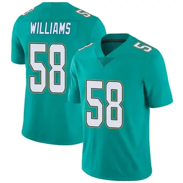 Nike Connor Williams Youth Limited Miami Dolphins Aqua Team Color Vapor Untouchable Jersey