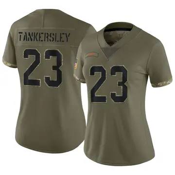 Nike Cordrea Tankersley Women's Limited Miami Dolphins Olive 2022 Salute To Service Jersey