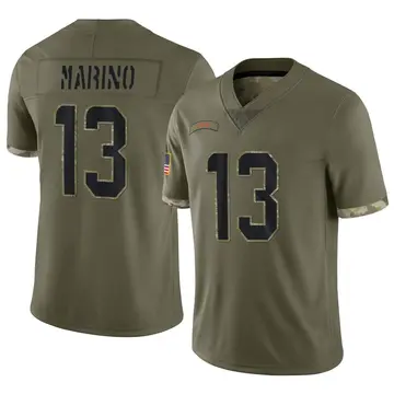 Nike Dan Marino Men's Limited Miami Dolphins Olive 2022 Salute To Service Jersey