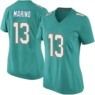 Nike Dan Marino Women's Game Miami Dolphins Aqua Team Color Jersey