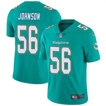 Nike Deandre Johnson Men's Limited Miami Dolphins Aqua Team Color Vapor Untouchable Jersey