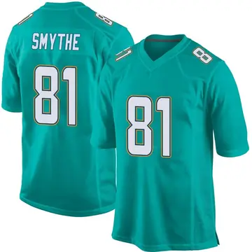 Nike Durham Smythe Youth Game Miami Dolphins Aqua Team Color Jersey