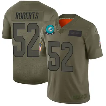 Nike Elandon Roberts Men's Limited Miami Dolphins Camo 2019 Salute to Service Jersey