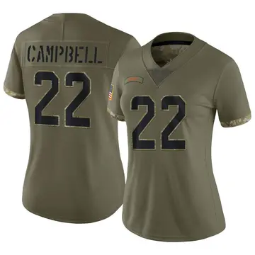 Nike Elijah Campbell Women's Limited Miami Dolphins Olive 2022 Salute To Service Jersey