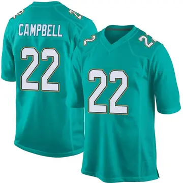 Nike Elijah Campbell Youth Game Miami Dolphins Aqua Team Color Jersey