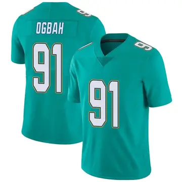 Nike Emmanuel Ogbah Men's Limited Miami Dolphins Aqua Team Color Vapor Untouchable Jersey