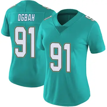 Nike Emmanuel Ogbah Women's Limited Miami Dolphins Aqua Team Color Vapor Untouchable Jersey
