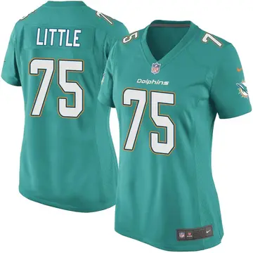 Nike Greg Little Women's Game Miami Dolphins Aqua Team Color Jersey