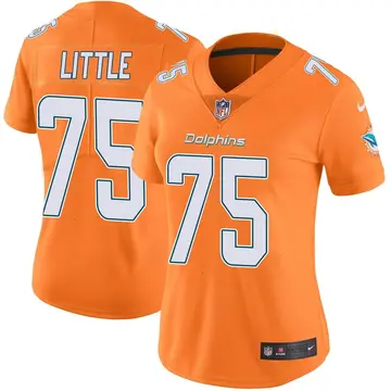 Nike Greg Little Women's Limited Miami Dolphins Orange Color Rush Jersey