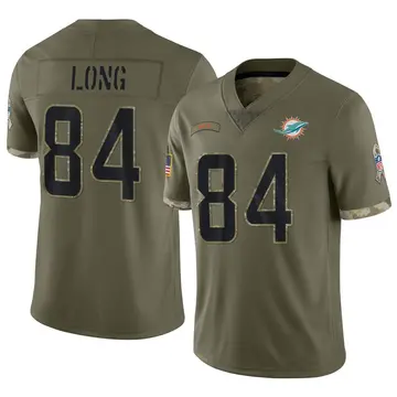 Nike Hunter Long Men's Limited Miami Dolphins Olive 2022 Salute To Service Jersey
