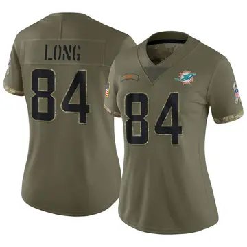 Nike Hunter Long Women's Limited Miami Dolphins Olive 2022 Salute To Service Jersey
