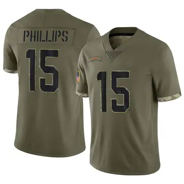 Nike Jaelan Phillips Men's Limited Miami Dolphins Olive 2022 Salute To Service Jersey