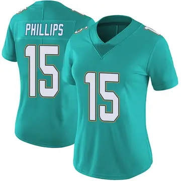 Nike Jaelan Phillips Women's Limited Miami Dolphins Aqua Team Color Vapor Untouchable Jersey
