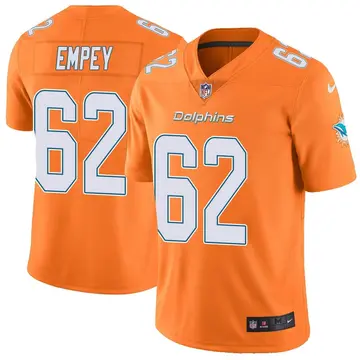 Nike James Empey Men's Limited Miami Dolphins Orange Color Rush Jersey