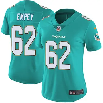 Nike James Empey Women's Limited Miami Dolphins Aqua Team Color Vapor Untouchable Jersey