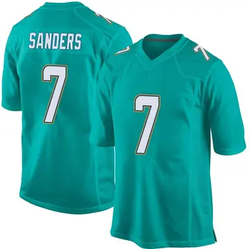Nike Jason Sanders Youth Game Miami Dolphins Aqua Team Color Jersey