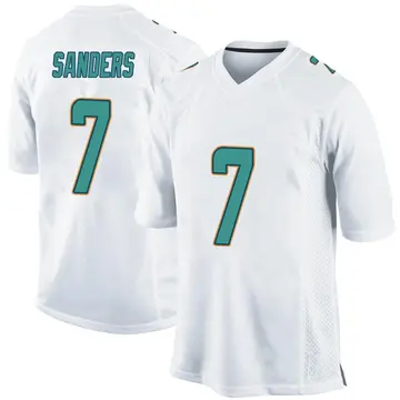 Nike Jason Sanders Youth Game Miami Dolphins White Jersey