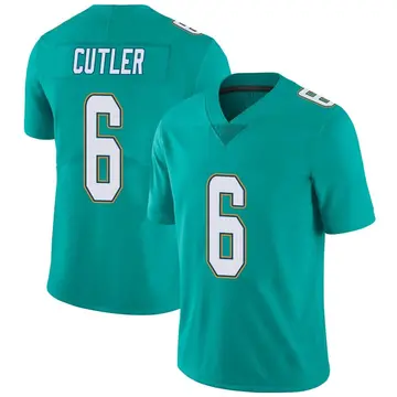 Nike Jay Cutler Men's Limited Miami Dolphins Aqua Team Color Vapor Untouchable Jersey