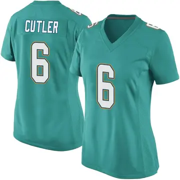 Nike Jay Cutler Women's Game Miami Dolphins Aqua Team Color Jersey