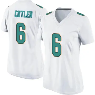 Nike Jay Cutler Women's Game Miami Dolphins White Jersey