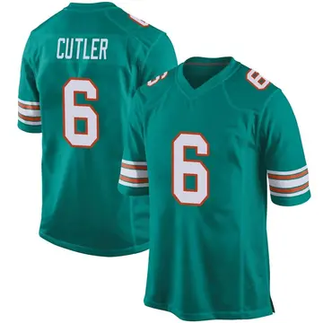 Nike Jay Cutler Youth Game Miami Dolphins Aqua Alternate Jersey
