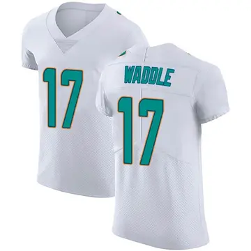 Nike Jaylen Waddle Men's Elite Miami Dolphins White Vapor Untouchable Jersey