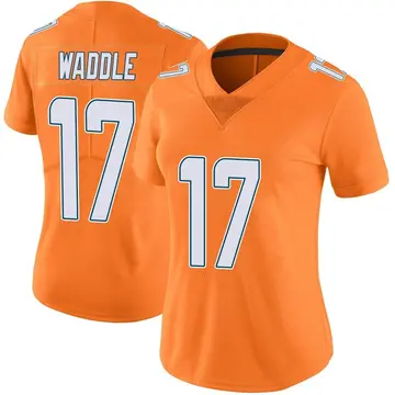 Nike Jaylen Waddle Women's Limited Miami Dolphins Orange Color Rush Jersey